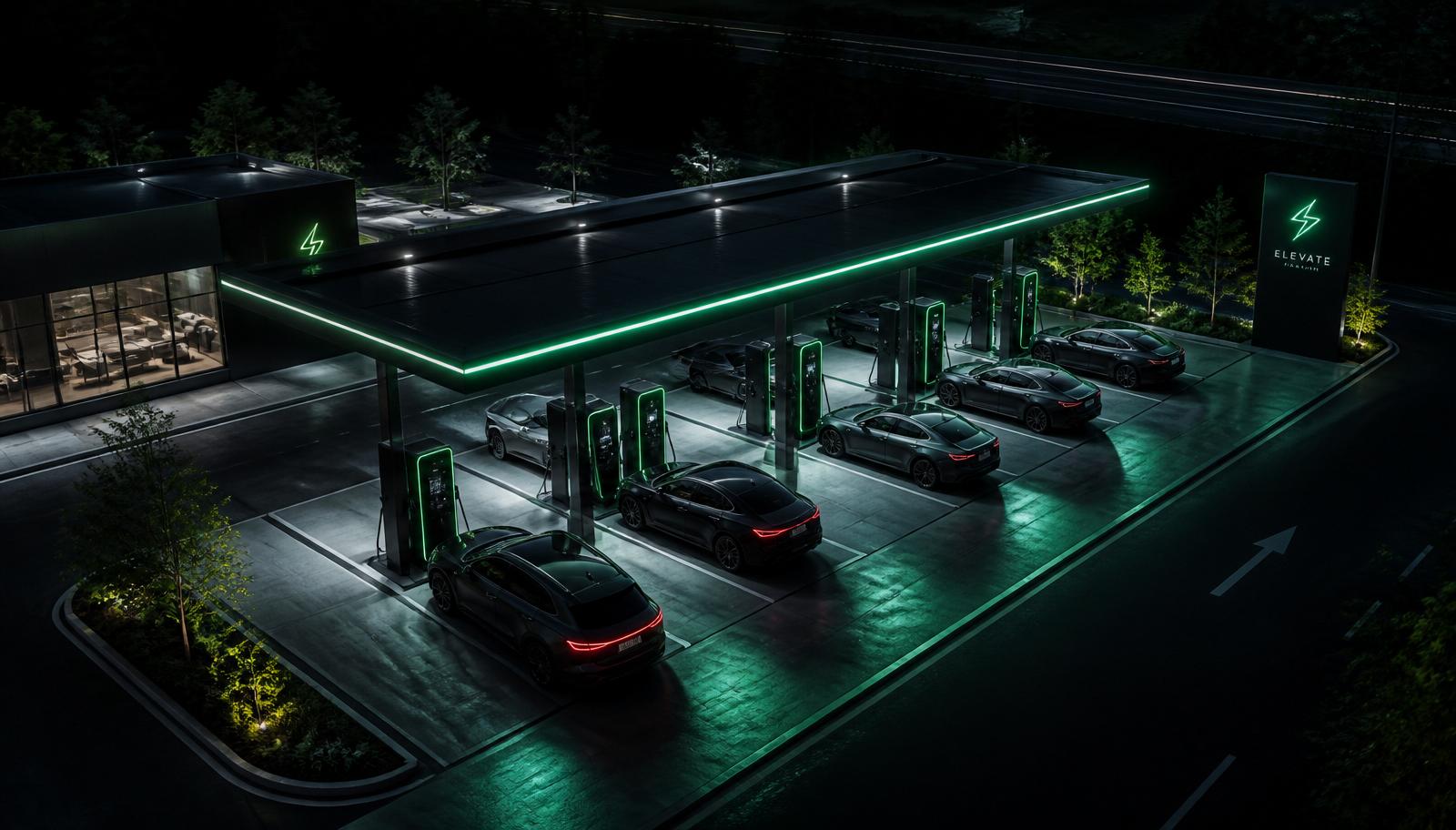 Premium EV charging plaza